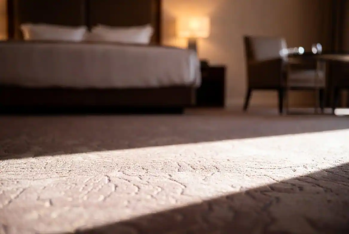 Cameră hotel cu mochetă curată